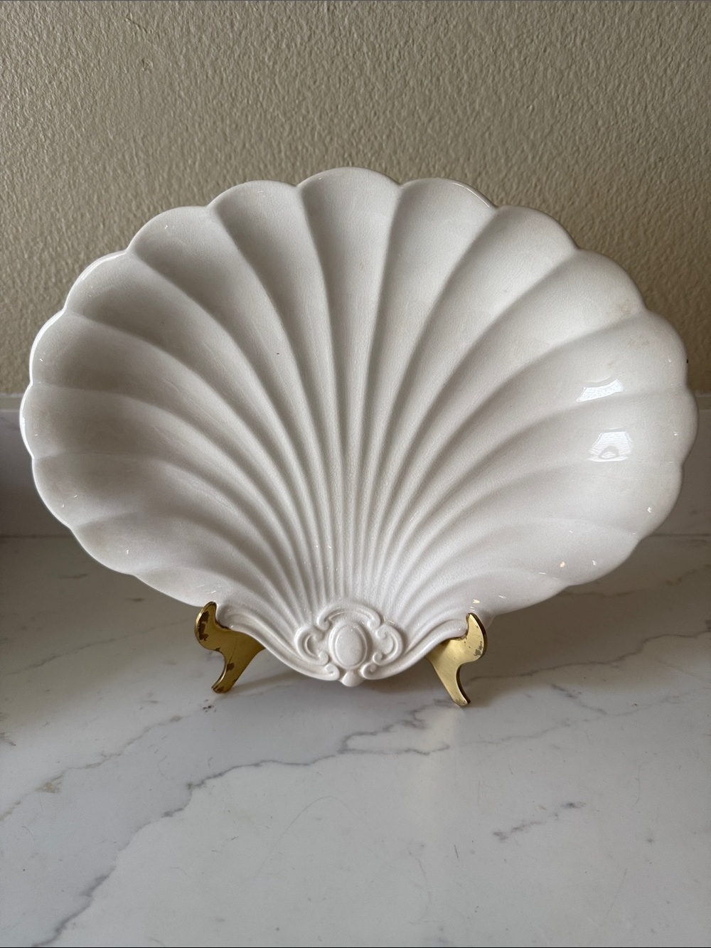 Vintage Spode Imperial Fancies Off White Shell-Shaped Serving Dish England